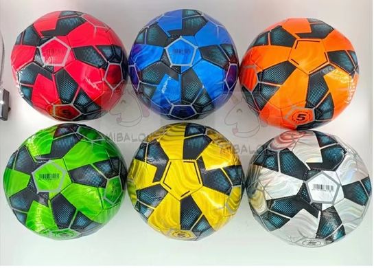Мяч футбольный FB2302 (60шт) №5 PVC, 320 грамм, MIX 6 цветов купить в Украине