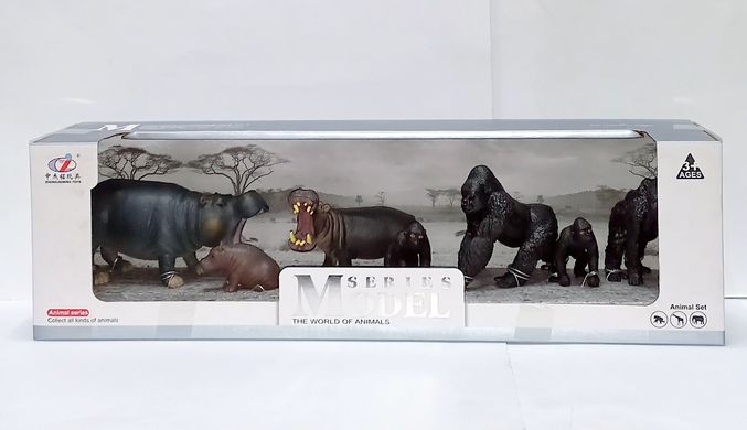 Набір "Дикі тварини" Q 9899 D 8 Animal Model, 7 тварин, у коробці (6977153660228) Вид 1 купити в Україні