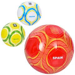 М'яч футбольний EN 3335 розмір 5, ПВХ, 1,8мм, 340-360г, 3 види (країни), кул. купити в Україні