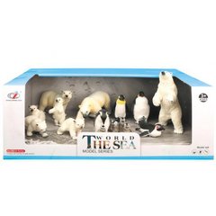 Набор животных "Белые медведи и пингвины" Q9899-P44, 12 животных, от 4,5 до 14см, в коробке (6903317463824)