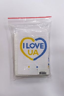 Мини картина из пайеток "I love UA" АРТ 04-02 Колибри Art, в пакете (4823280252169) купить в Украине
