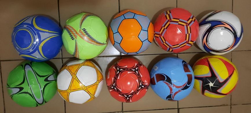 М'яч футбольний арт. FB2309 (100шт) №5 PVC, 270 грам, MIX 10 кольорів купити в Україні