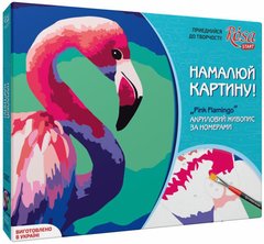 Набір, техніка акриловий живопис за номерами, "Pink flamingo", ROSA START купить в Украине