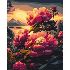 Картина по номерах "Півонії на заході сонця" 40x50 см купити в Україні
