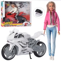 Кукла DEFA 8459 (12шт) 29см, шарнирная, мотоцикл 33см, 2 цвета, в кор-ке, 35,5-30-13см купить в Украине