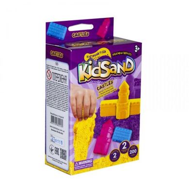 Кінетичний пісок "KidSand: Замок" з формочками, 200 г, KS-05-03U (укр) купити в Україні