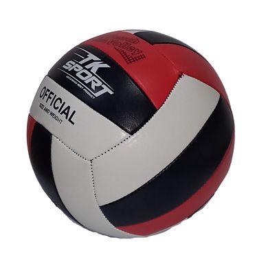 Мяч волейбольный С 40072-2 TK Sport, 260-270 грамм, PVC (6900067400727) чёрный/белый/красный Вид 1 купить в Украине