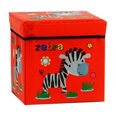 Корзина-пуфик для игрушек "Веселая зебра" купить в Украине
