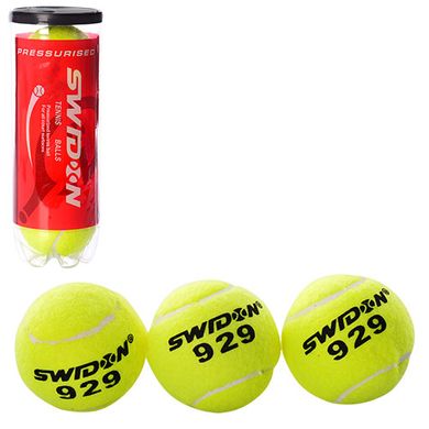 Теннисные мячи MS 1178 Profi 3шт, 6,5см, 1 сорт, 40% натур шерсть (6903170229018) купить в Украине