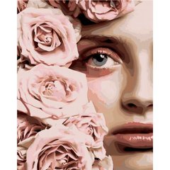 [0226] Картина по номерах 0226 ОРТ Портрет с розами 40*50 купить в Украине