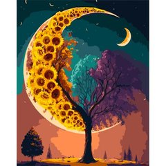 Картина по номерам "Луна в цветах" 40x50 см купить в Украине