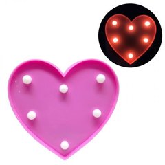 Лампа-нічник Серце рожеве купити в Україні