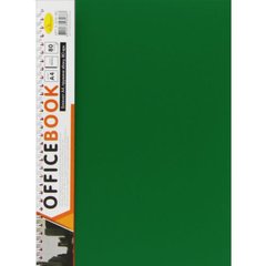 Блокнот А4, 80 арк., пластик, пружина збоку зелена
