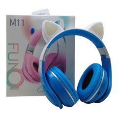 Навушники бездротові "Котик", з підсвічуванням (блакитні) купити в Україні