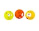 Набор игрушек для ванны "Смайлики" 9023 Baby Team, 3 мячика в наборе, в пакете Светлые мячики Вид 1