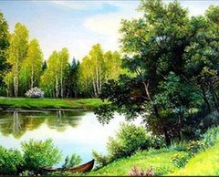 Набір для творчості алмазна картина Літо у лісі Strateg розміром 30х40 см кр (GM80244) купить в Украине