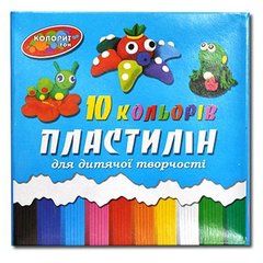 Пластилін 10 кольорів, 215гр "Колорит" купить в Украине