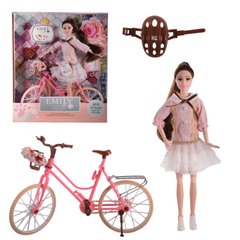 Лялька "Emily" QJ077 (48шт|2) з велосипедом і аксесуарами, в кор.33*28*6см купити в Україні