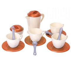 Набір пластикового посуду "Чаювання" (коричневий) купити в Україні