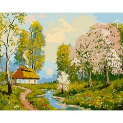 Картина за номерами "Старовинний очеретний будинок" 40х50 см купить в Украине