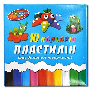 Пластилін 10 кольорів, 195гр "Колорит" купити в Україні
