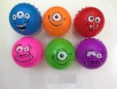 М'яч гумовий арт. RB20305 (500шт) з шипами, 10 см, 25 грам, 6 кольорів купити в Україні