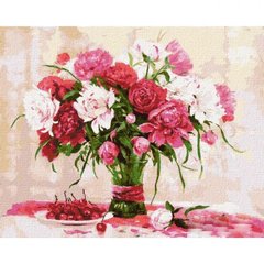 Картина по номерам "Белые и розовые пионы" ★★★★★ купить в Украине