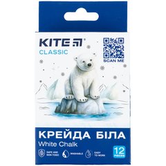 Мел белый Kite Classic K-079-12, 12 шт, круглый, в коробке (4063276186249) купить в Украине