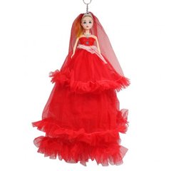 Лялька в довгій сукні "Наречена", червоний купити в Україні