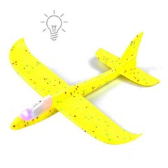 Пенопластовый самолет пенолет, 48 см, со светом (желтый) купить в Украине