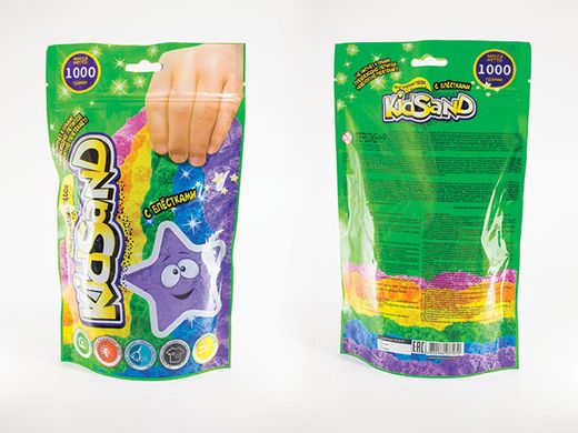 Кінетичний пісок з блистками "KidSand" 1000г у пакеті KS-03 Danko Toys МИКС купити в Україні