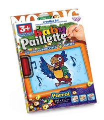 Картина-мозаїка з паєток "Baby Paillette: Папуга" PG-01-05 Danko Toys (4820150918507) купити в Україні