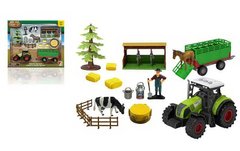 Трактор 550-6 K (12) 14 елементів, трактор з інерцією, на батарейках, фігурки тварин, фігурка фермера, в коробці купити в Україні