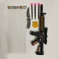 Автомат арт. 233-7 (216шт/2) 3 стрелы на присоске, нож, значок, пакет 50см купить в Украине