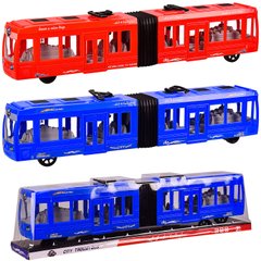 Троллейбус KX905-10(60шт|2) инерц.,2цвета, р-р игрушки 48*7*10 см, под слюдой 50*9*12 см купить в Украине