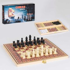 Шахматы деревянные С 36819 (48) 3 в 1, в коробке купить в Украине