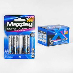 Батарейки “Maxday” C57143 (20) Alcaline, пальчикові, АА 1,5V, ЦІНА ЗА 48 ШТ. У БЛОЦІ купить в Украине