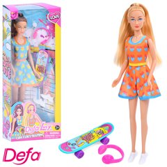 Лялька DEFA 8512 (36шт) 29см, скейт 10см, навушники, 2 види, в кор-ці, 13-31,5-5см купить в Украине