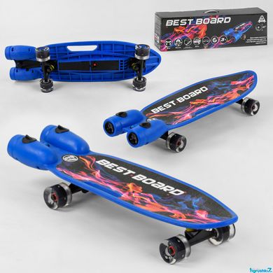 Скейтборд S-00605 Best Board с музыкой и дымом, USB зарядка, аккумуляторные батарейки, колеса PU со светом 60х45мм купить в Украине