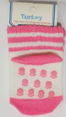 Детские носочки с силиконовыми тормозами 0-3 года р6-8, Розовый купить в Украине