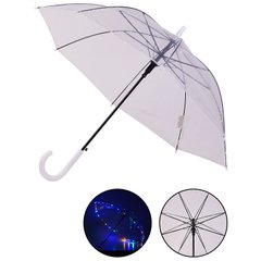 Зонт LED UM5216 (60шт|5) прозрачный, со светом, длина трости – 77 см, диаметр в раскрытом виде – 90 купить в Украине