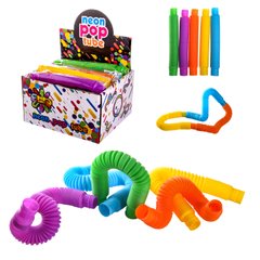 Игрушка Neon Pop Tube AN1486 (576шт) микс цветов,р-р игрушки - 2,9*21см, в расправленном виде - 70 см 24 шт. в дисплей боксе - 22*19*12.5 см/цена за