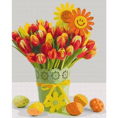 Картина по нмерам "Пасхальные тюльпан" BS51849 Brushme (9995482061162) купить в Украине