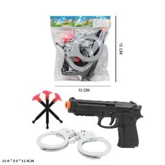 Поліцейський набір 34P31A, пістолет, наручники, снаряди на присосках (6976239402783) купити в Україні