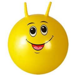 Мяч фитбол "Смайлики" рога, 45 см (желтый) купить в Украине