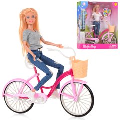 Кукла DEFA 8361-BF (12шт) 28см, велосипед 27см, 2 вида, в кор-ке, 27-32,5-10см купить в Украине