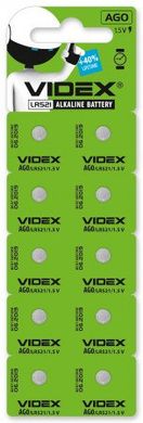 Батарейка часовая AG0 Videx LR521 1шт купити в Україні