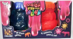 Вязкая масса (ДТ-НВ-08-78) "Mega Stretch Slime" 2 банка укр (Danko Toys) (4823102804668) Оранжево-синий/прозрачный