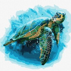 Картина по номерам "Голубая черепаха" ★★★★ купить в Украине