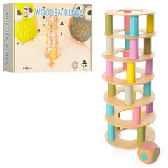 Деревянная игрушка Игра MD 1224 (40шт) башня, в кор-ке, 18-15-5см купить в Украине